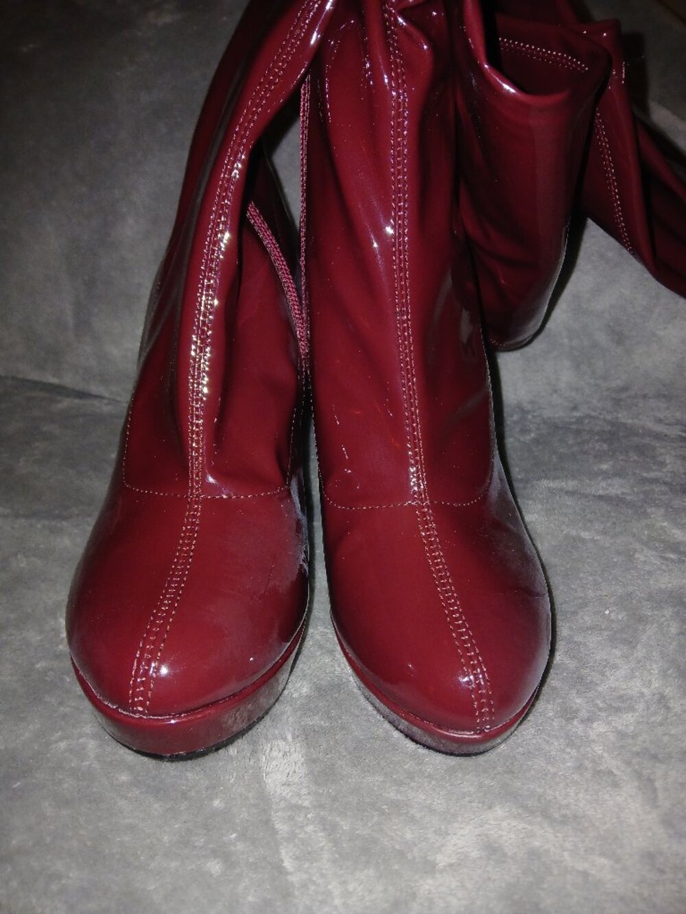 Platform knee high boots